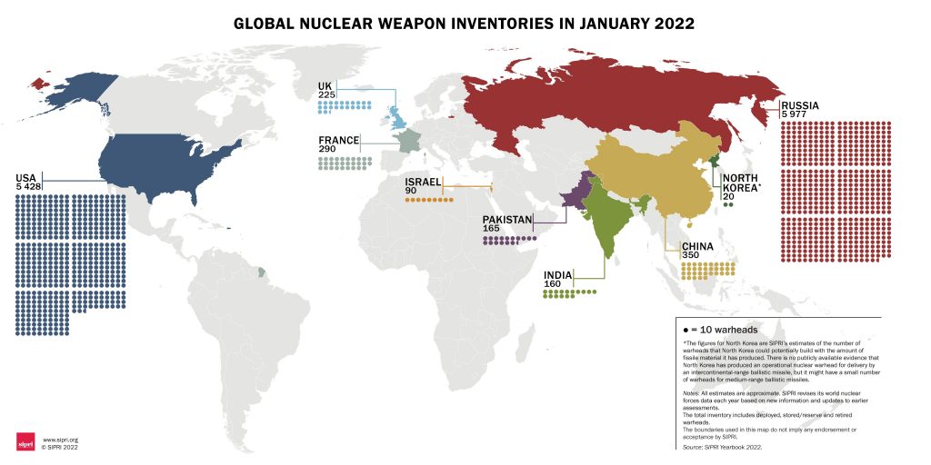 World Nuclear Forces Map YB2022 1