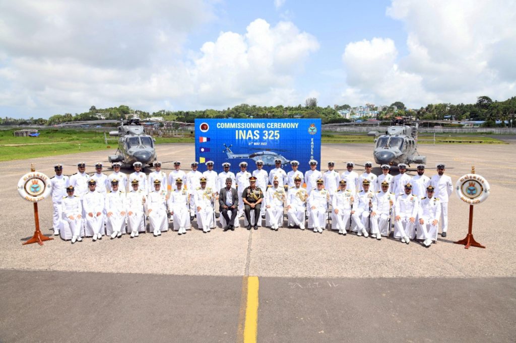 newly raised indian naval air squadron inas 325 commissioned into the indian navy