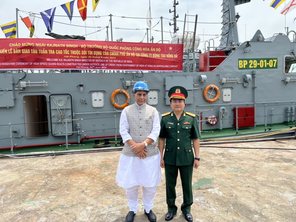 raksha mantri shri rajnath singh hands over 12 high speed guard boats to vietnam 1