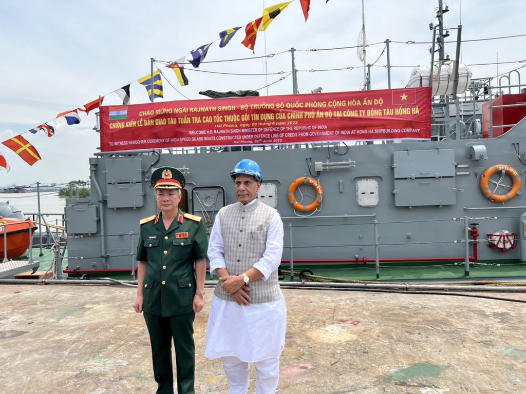 raksha mantri shri rajnath singh hands over 12 high speed guard boats to vietnam