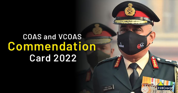 COAS and VCOAS Commendation Card 2022