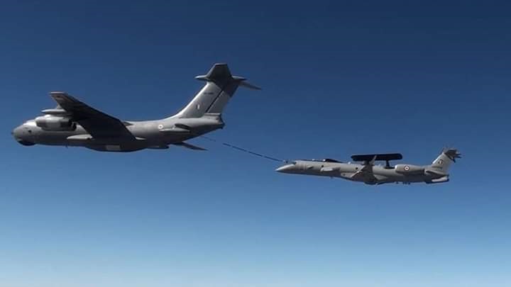Netra AEWC and Phalcon AWACS getting refuelled in flight.