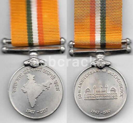 india 50th independence day medal 1