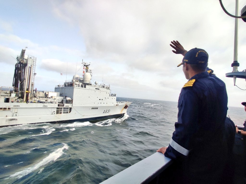 indian and french navies exercise in the north atlantic ocean 1