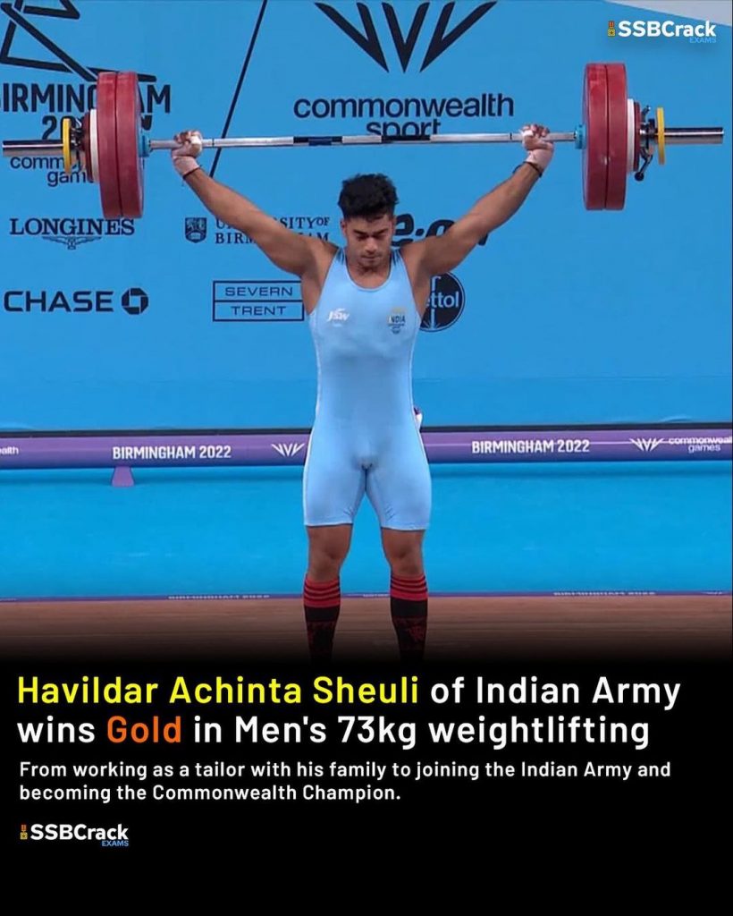 indian army havildar achinta sheuli bags indias third gold medal at commonwealth games 2