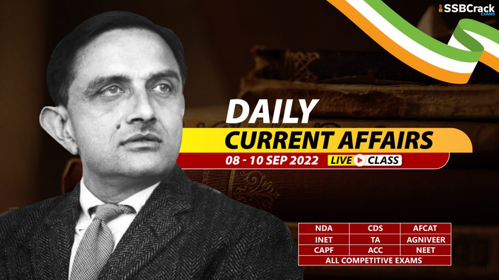 Daily Current Affairs With Video Lecture 8 - 10 September 2022 ...