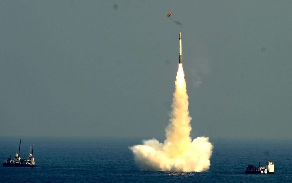 ins arihant successfully launched submarine launched ballistic missile slbm