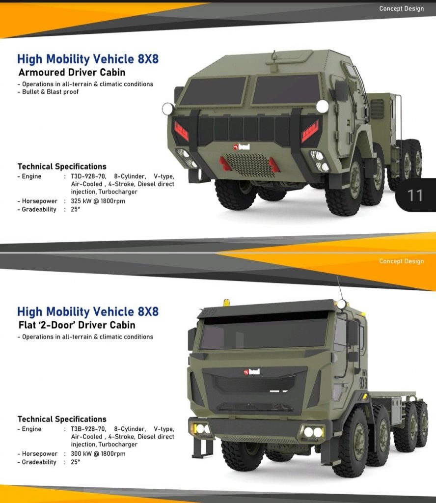 new 8x8 high mobility vehicle by drdo beml 2