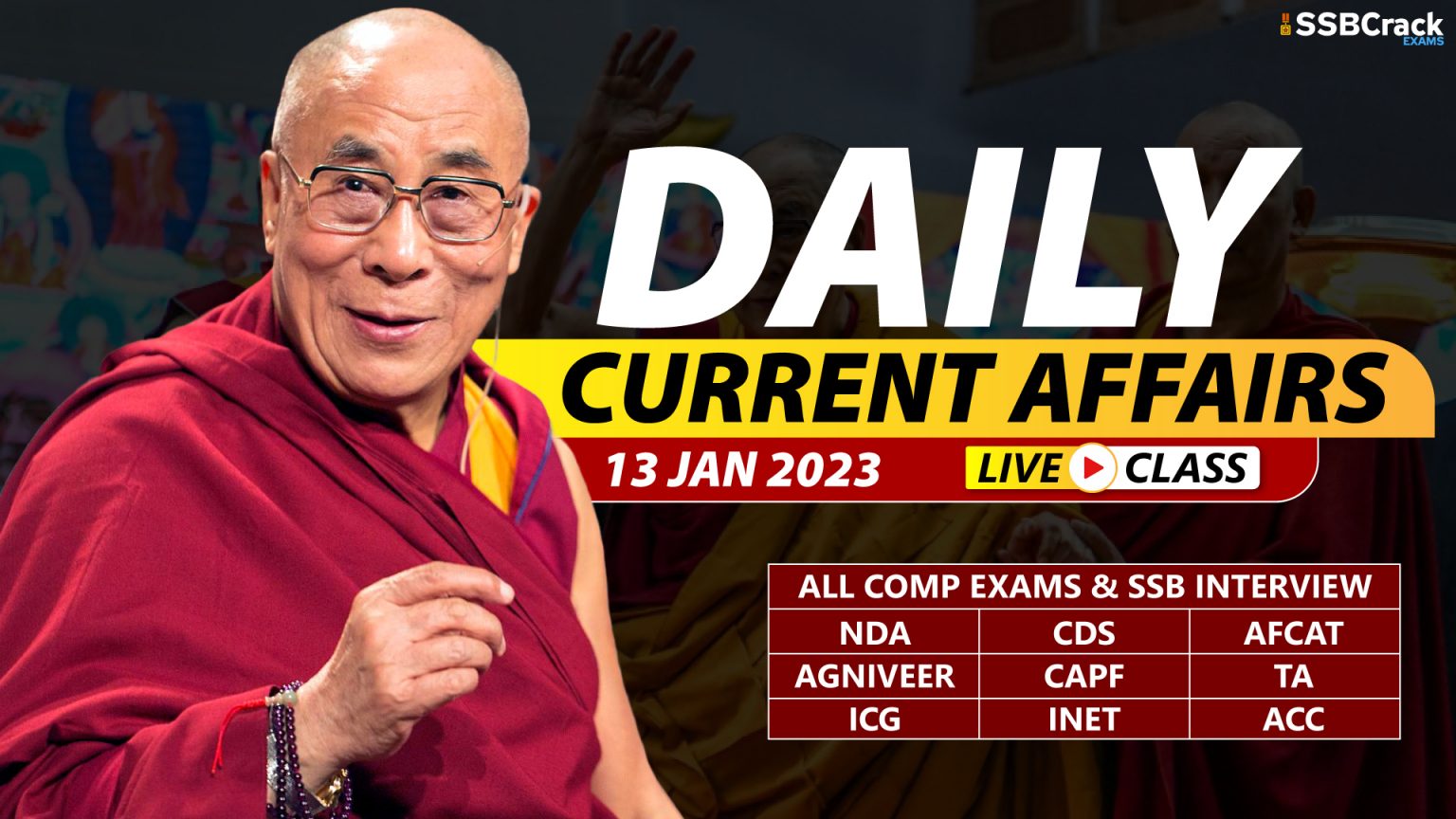 Daily Current Affairs With Video Lecture 13 January 2023 [DOWNLOAD PDF]