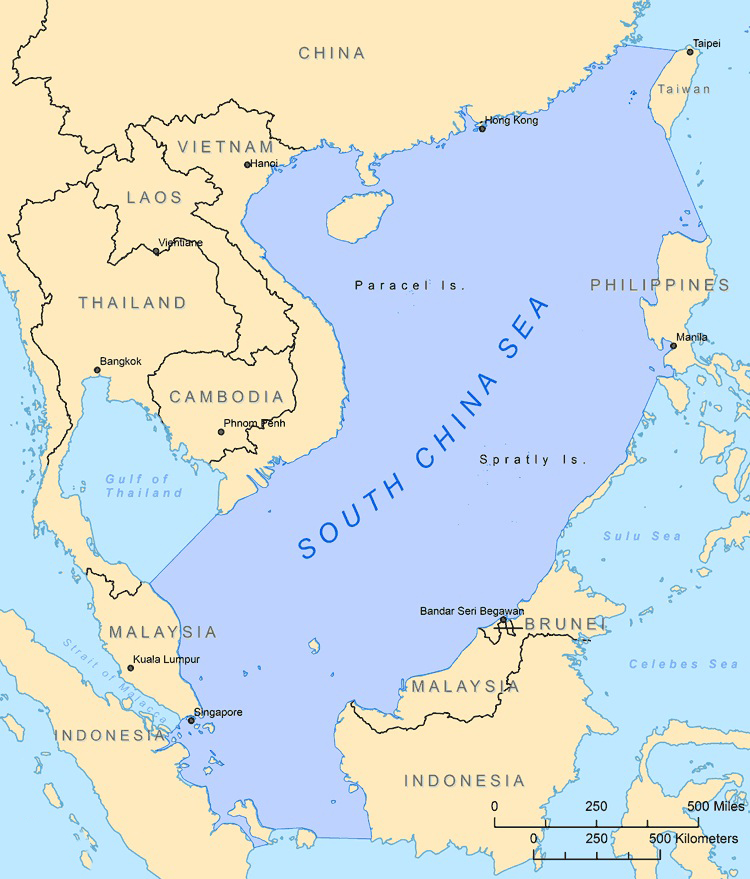South China Sea hydrographic boundaries