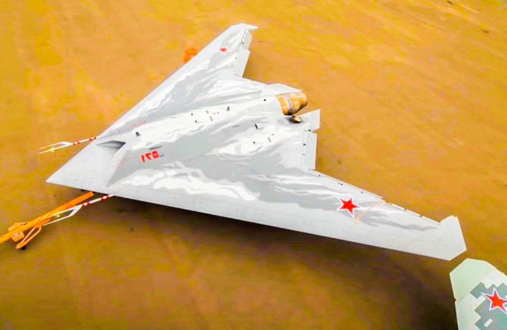 Russia Tests New Armed Stealth Drone Okhotonik