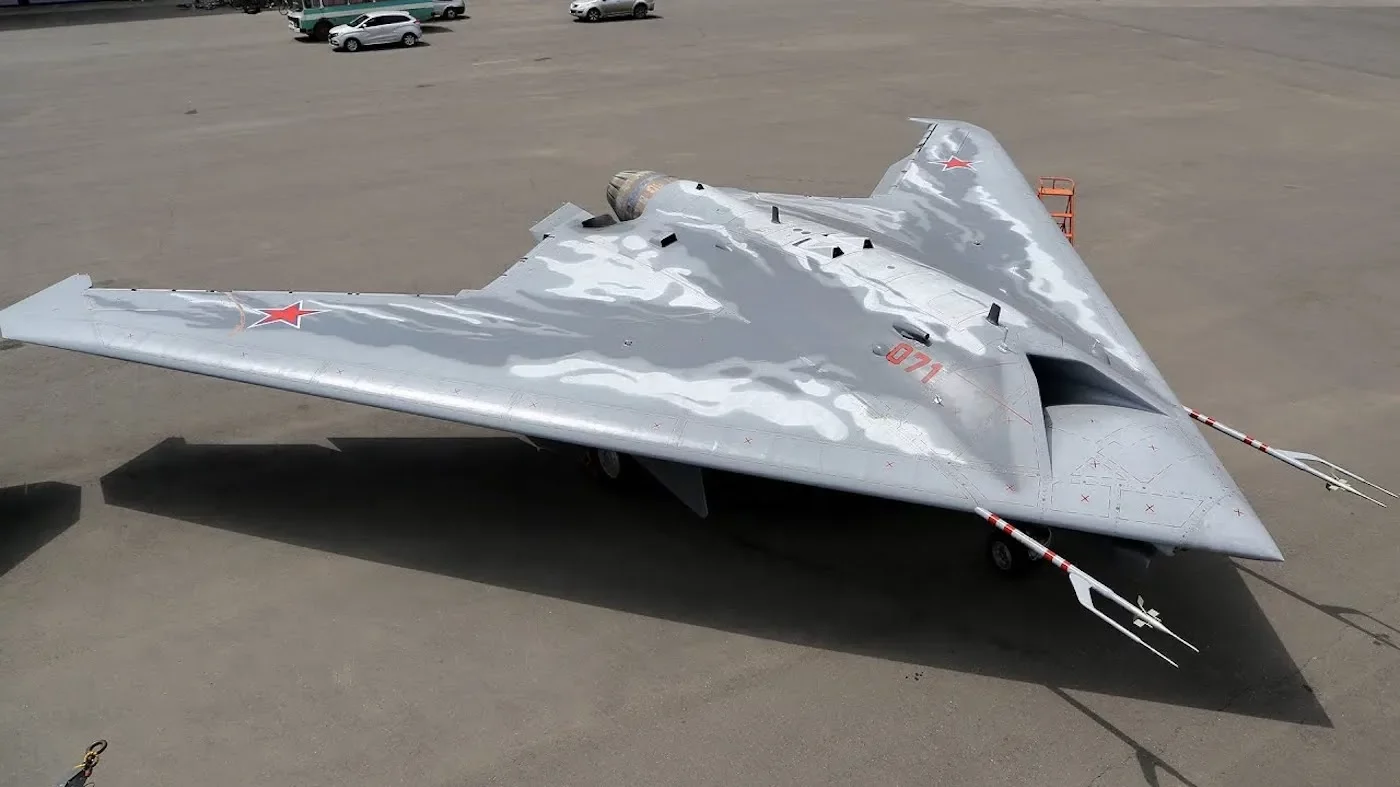Russia Tests New Armed Stealth Drone Okhotonik edited