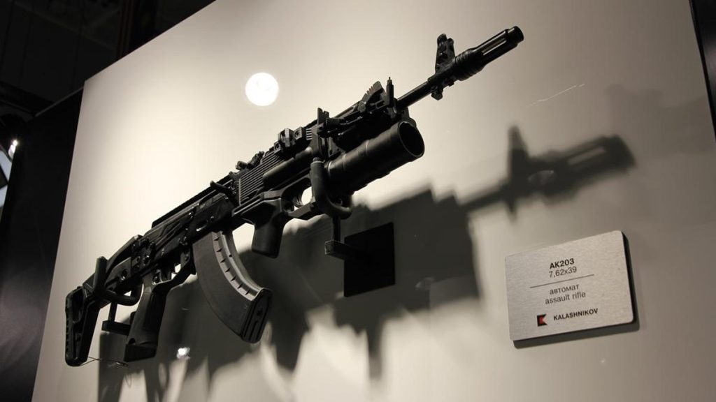 AK 203 assault rifle
