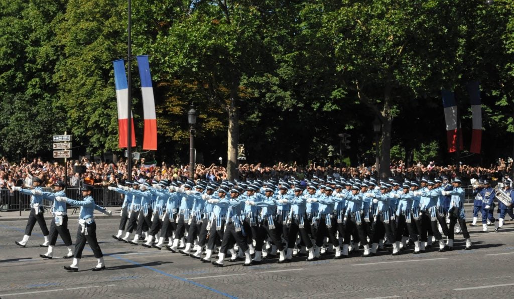 Indian Air Force contingent as a part of the Bastille Day Parade of France in Paris
