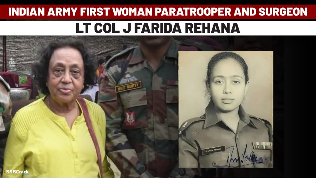 Meet Indian Army First Woman Paratrooper and Surgeon Lt Col J Farida Rehana 3