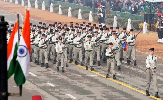 french soliders India Parade