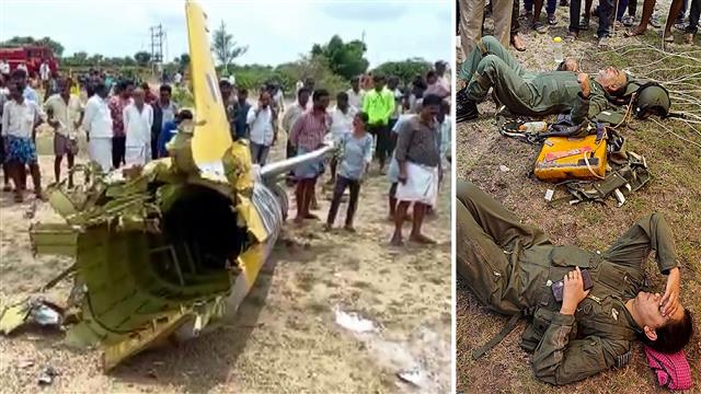 IAF Kiran Trainer Jet Crashes in Karnataka Both Pilots Safe