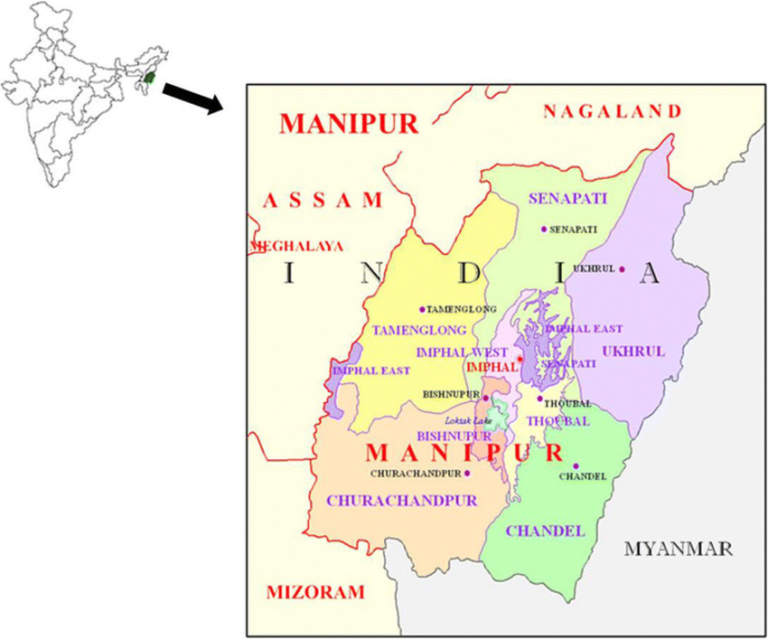 Location map of study site in Manipur