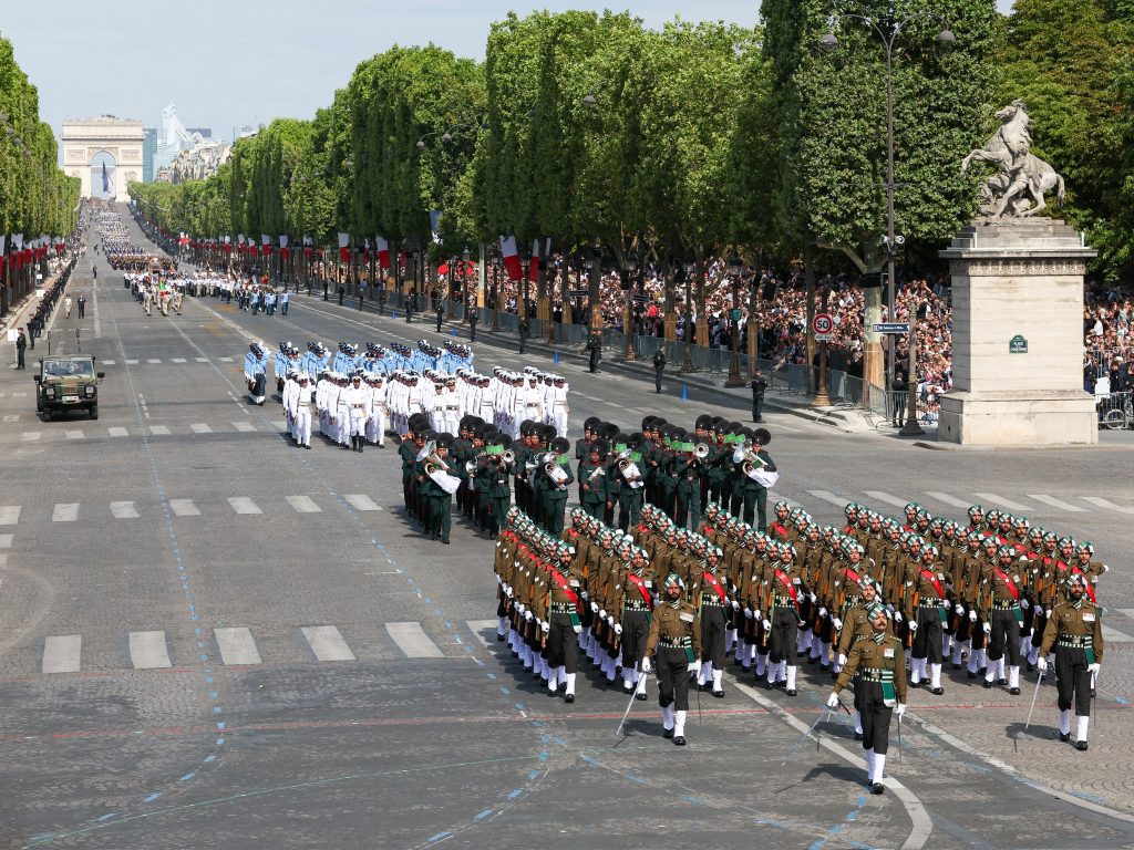Indian Armed Forces Marches in France Bastille Day Parade