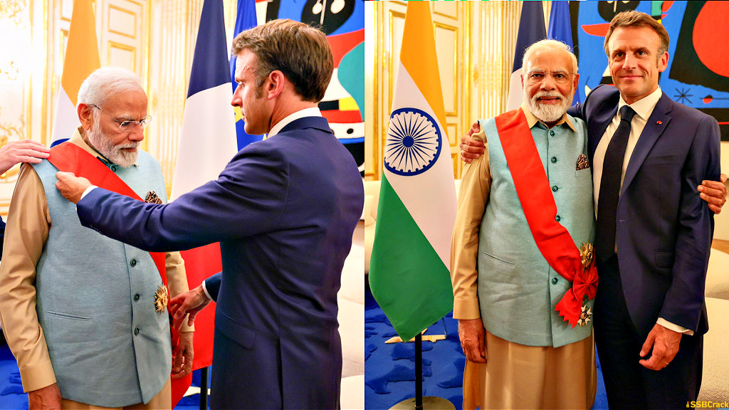 PM Modi Awarded Frances Highest Civilian Award Grand Cross of the Legion of Honour