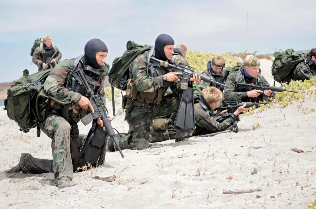 beach US Navy SEALs training exercise