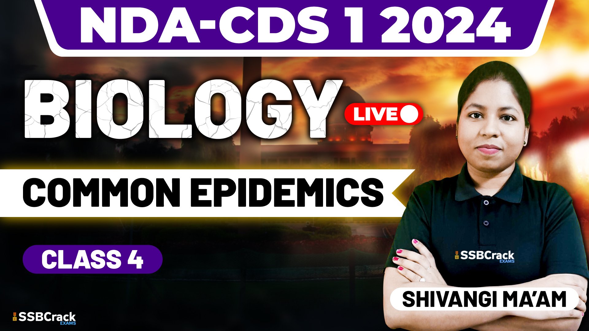 NDA CDS 1 2024 GK Biology Common Epidemics Class 4