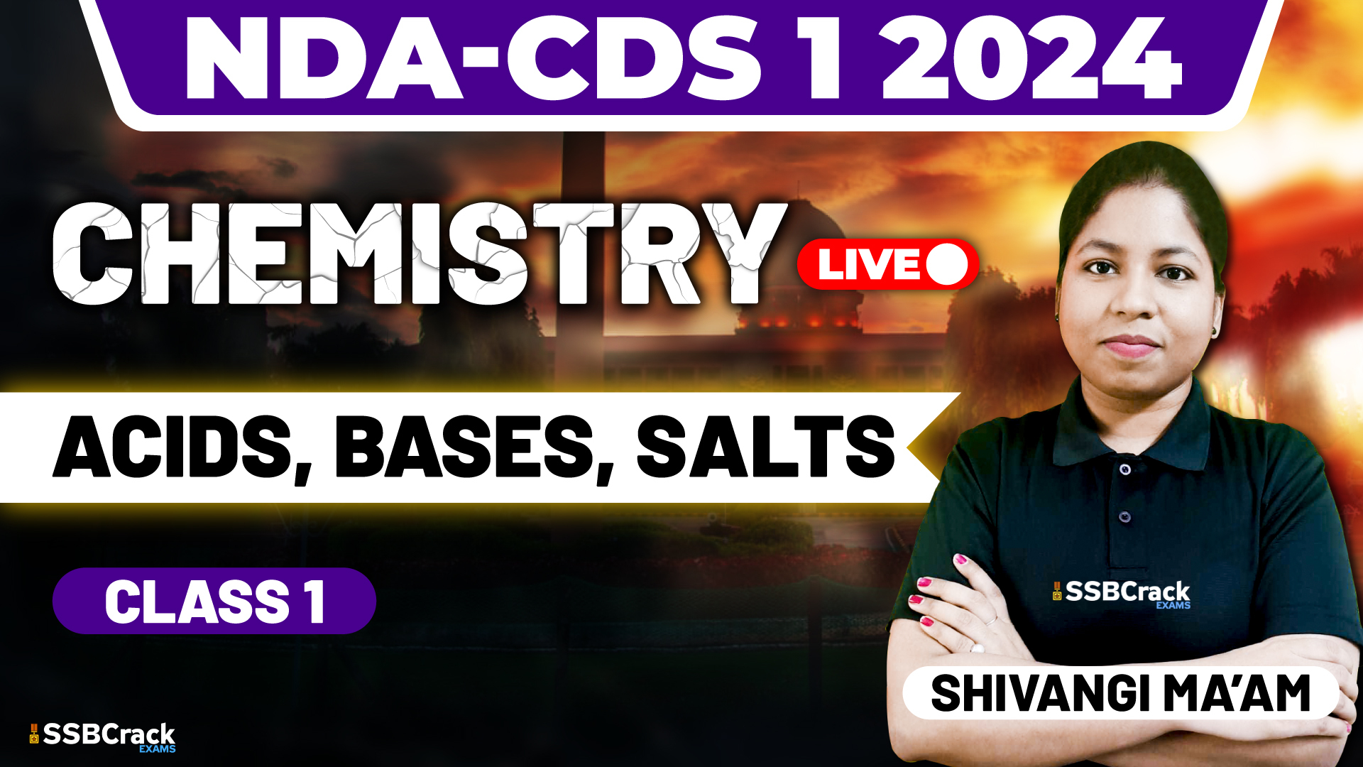NDA CDS 1 2024 GK Chemistry Acids bases salts class 1
