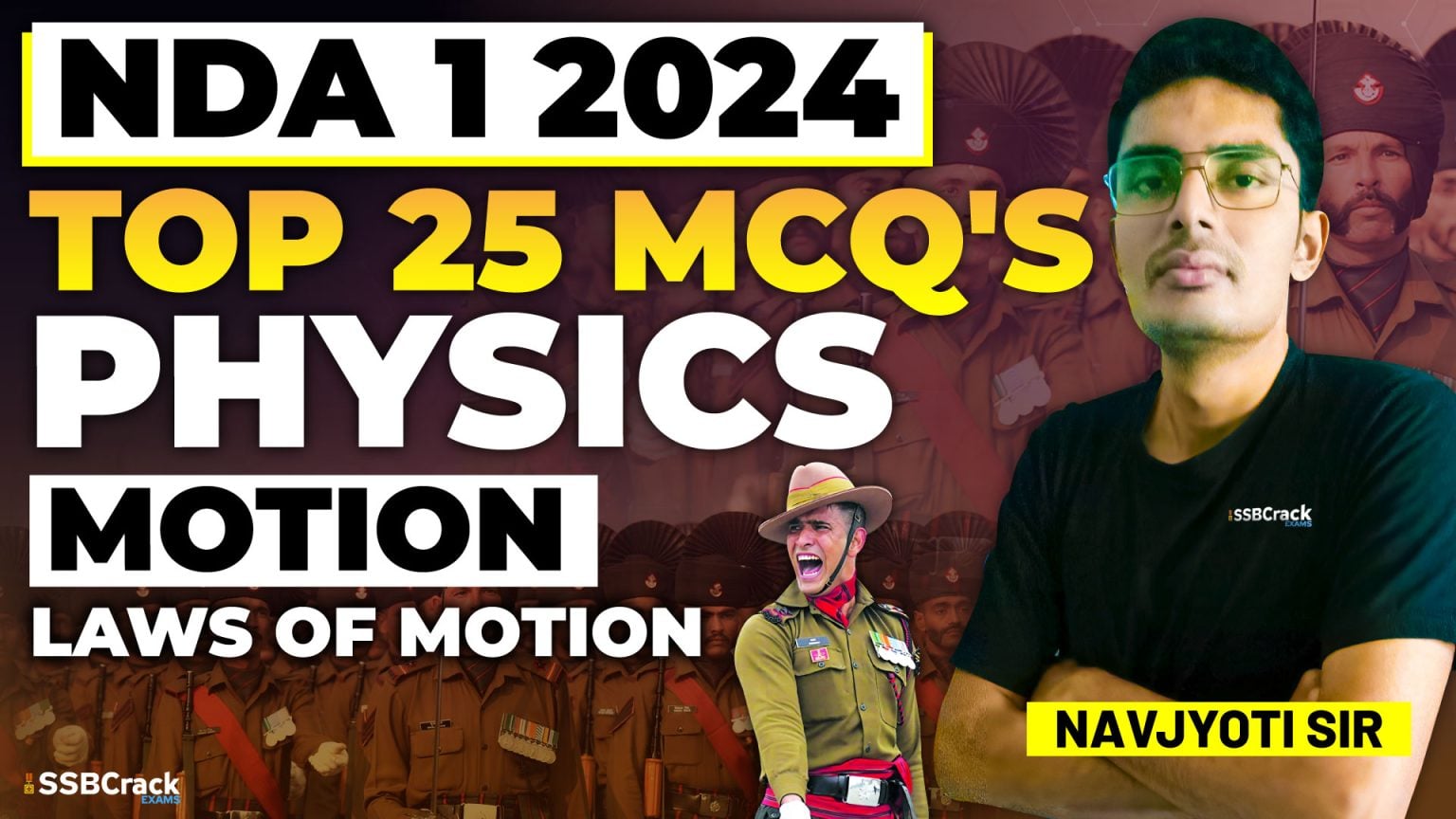 NDA 1 2024 Motion and Laws of Motion MCQs Physics Lecture