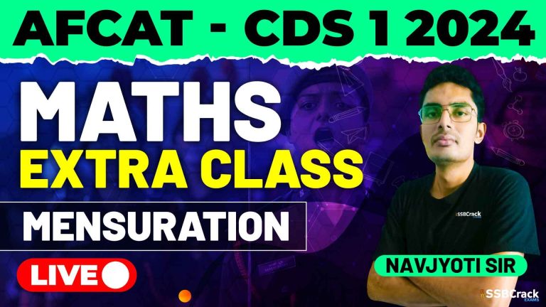 AFCAT CDS 1 2024 Maths Extra Class Mensuration
