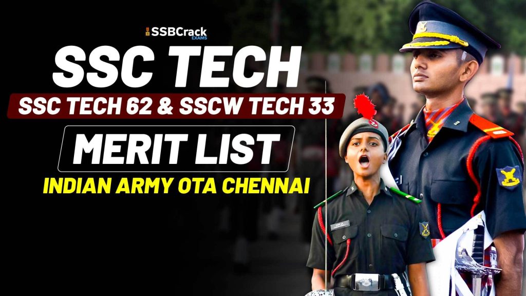 SSC Tech 62 SSCW Tech 33 Merit List Indian Army OTA Chennai