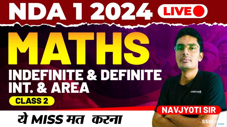 NDA 1 2024 Maths Indefinite Definite Int. Area Class 2