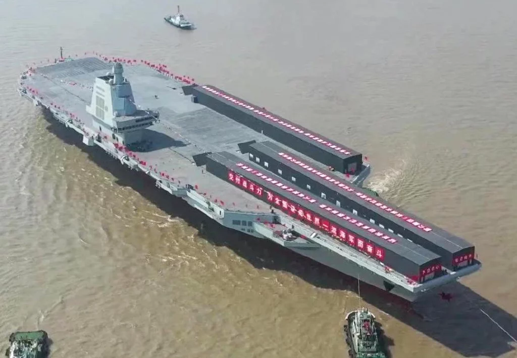 Fujian aircraft carrier , China