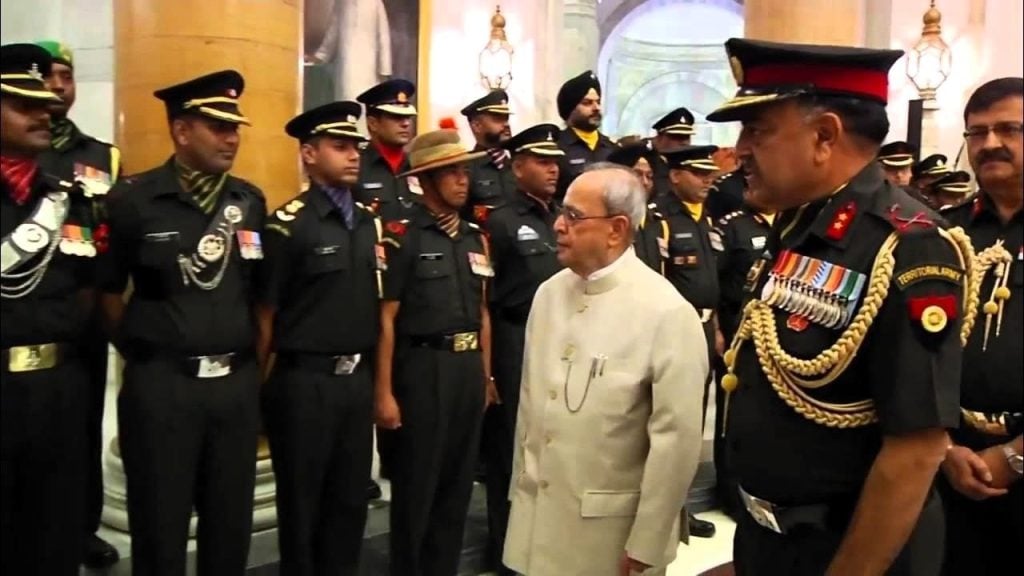 Territorial Army with President