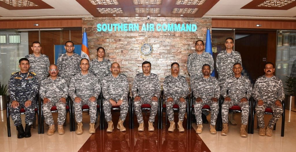 All 7 Commands of the Indian Air Force and Headquarters Southern Air Command (SAC)