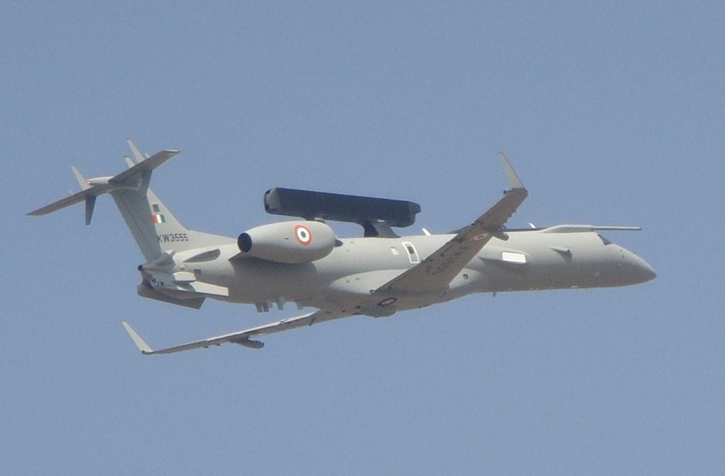 Powerful Aircraft in IAF Early Warning and Training Aircraft Netra Embraer ERJ 145I