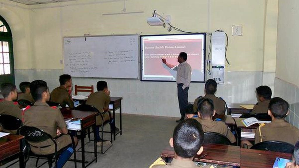 Rashtriya Military School Interview classroom