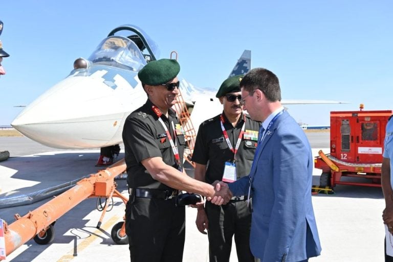 India and Russia Strengthen Defense Ties at Aero India 2025 with SU-57 Display