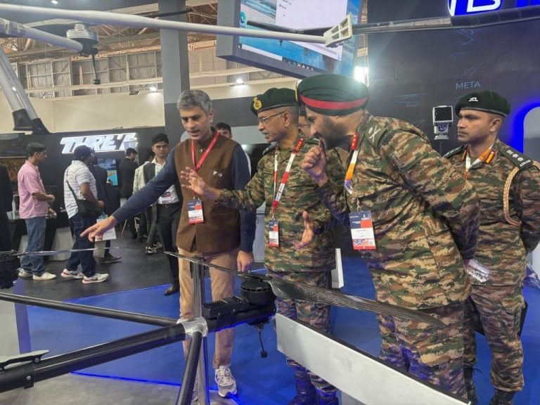 Lieutenant General MV Suchindra Kumar Reviews Cutting-Edge Defence Technologies at Aero India 2025