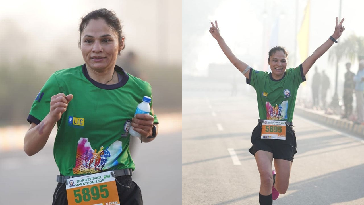 Major Shashi Mehta Wins Silver Medal at Bordermen BSF Marathon 2025