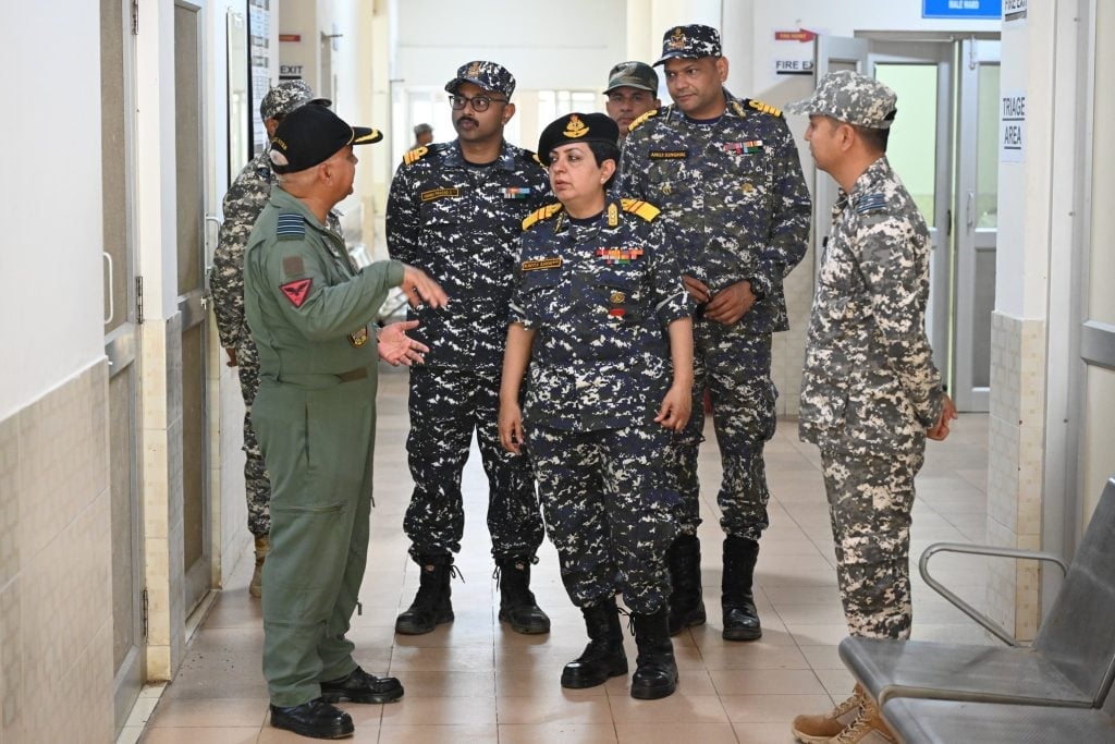 Navy's Vice Admiral Kavita Sahai Visits Air Force Station Carnicobar to Enhance Military Health Services