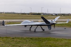 RAF Conducts Flight Test of MQ-9B Protector Drone at Waddington Base