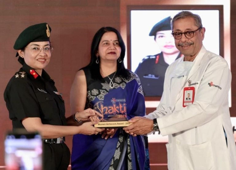 Brigadier Sharmila Sinha Awarded Medanta Shakti 2025 for Excellence in Military Healthcare