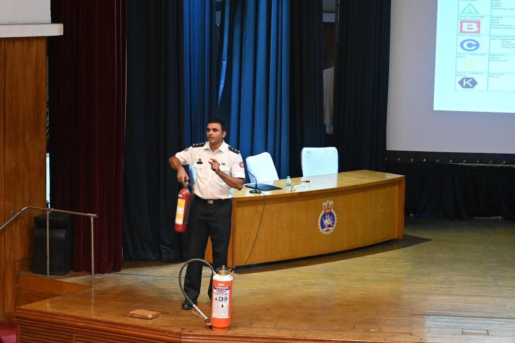 INHS Asvini Hosts Fire Safety Lecture and Demonstration for National Fire Service Week
