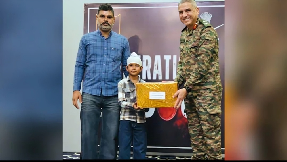 10-Year-Old Boy Honored by Indian Army for Supporting Soldiers During Operation Sindoor