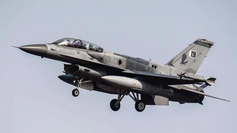 F-16 Fighter Jet of Pakistan Air Force Shot Down by Indian Missile Near Sargodha Base