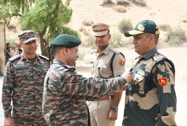 General Upendra Dwivedi Honors Security Forces at Tanot Temple for Operation Sindoor Success