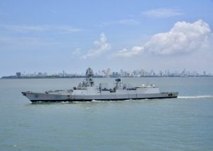 INS Surat Inaugurates Historic Arrival at Hazira Port in Surat
