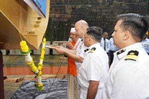 Keel Laid for First Fast Patrol Vessel for Indian Coast Guard by Mazagon Dock Shipbuilders