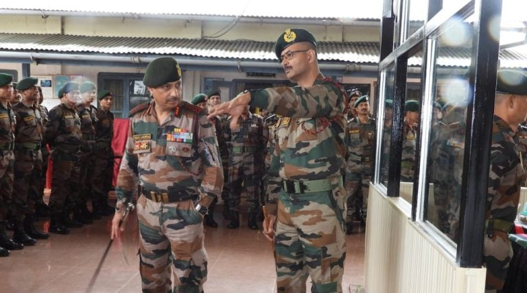 Lieutenant General Vikas Lakhera Reviews Assam Rifles' Security Preparedness in Kohima