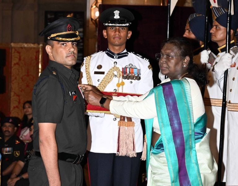 Major Ashish Dahiya Awarded Shaurya Chakra for Bravery in Counter-Terror Operations in Pulwama